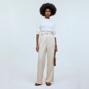 Madewell Cream Wide Leg Pants